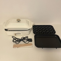 本日引取限定価格【美品】コンパクトホットプレート セラミックコート鍋セット たこ焼き器 ホワイトの画像