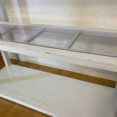 木製ラック　天板が透明ですの画像