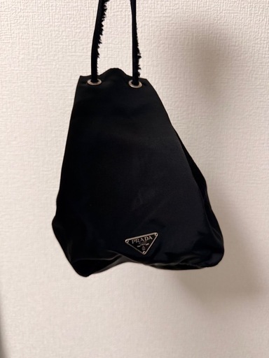 PRADA プラダ 巾着ポーチ テスートナイロン 三角プレートロゴ