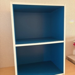 🌸美品　2段ボックス　ブルーの画像