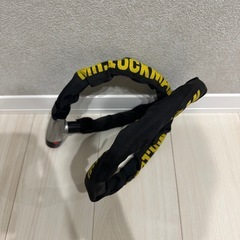 超美品チェーンロック 黒・黄色 鍵付き ロックマンの画像