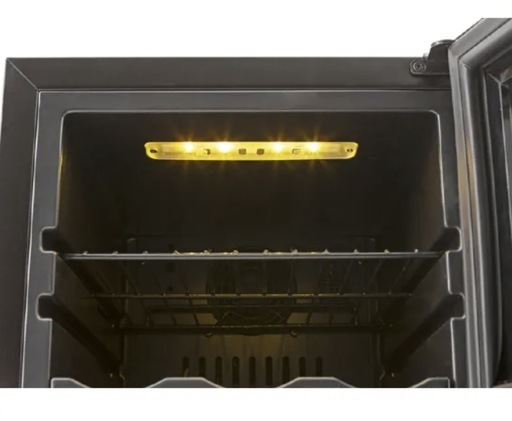 【美品】ワインセラー 2温度帯 酷暑対応 Home Cellarブラック FJH-56GD-BK [18本 /右開き] 