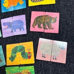 青むしの絵合わせカードの画像