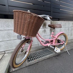 子供　自転車　ピンク　16インチの画像