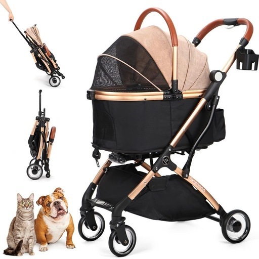 限定価格?値下げ不可?レインカバー付き? SKISOPGO 【アップグレード】ペットカート 分離型 ペットバギー 