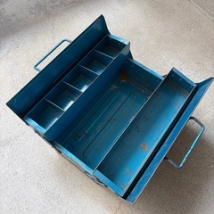 昭和レトロ　工具収納箱　ビンテージツール　古い収納箱　レトロボックス　古道具の画像