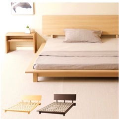 ベッドフレーム  ダブル 木製　ローベットの画像