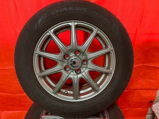 15インチアルミホイール 夏タイヤ付 195/65R15 5穴 PCD100