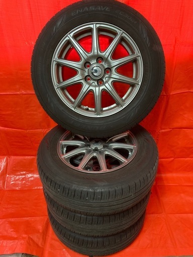 15インチアルミホイール 夏タイヤ付 195/65R15 5穴 PCD100