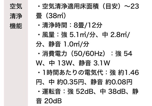 美品　ホテル仕様　空気清浄機加湿器