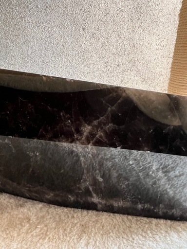 モリオン（黒水晶）六角柱 約30cm天然石 魔除け インテリア