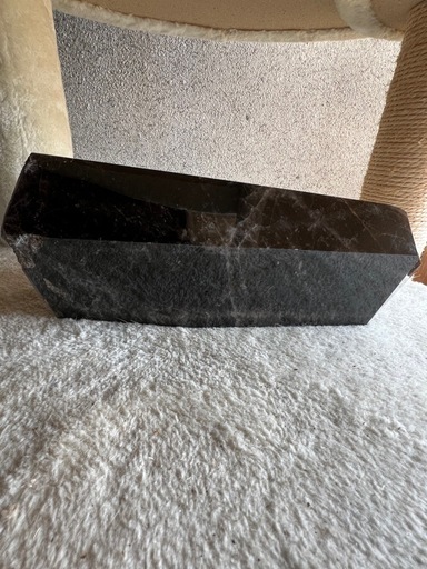 モリオン（黒水晶）六角柱 約30cm天然石 魔除け インテリア