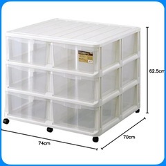 たくさん収納できる衣装ケース 押入れ収納ケース キャスター付きの画像