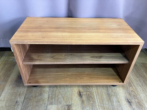 家具 生活家具 無印良品　テレビボード　2段　ｵｰｸ材　ブラウン　スタッキングキャビネット
