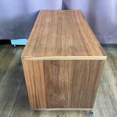 家具 生活家具 無印良品　テレビボード　2段　ｵｰｸ材　ブラウン　スタッキングキャビネットの画像