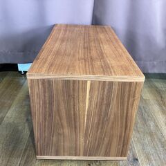 家具 生活家具 無印良品　テレビボード　2段　ｵｰｸ材　ブラウン　スタッキングキャビネットの画像