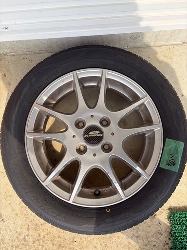 値下げ❗️155/65R14タイヤアルミ4本セット
