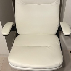 【美品】昇降式オフィスチェア　白　の画像