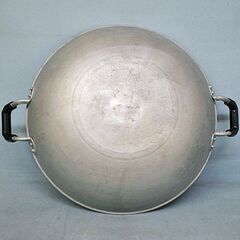 ★内径38.5×高さ10cm　アルミ鍋　木製蓋付　浅型鍋　両手鍋　シンメーナービの画像