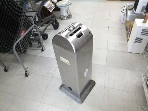 スモーキングスタンド 角型 灰皿 シルバー 吸い殻入れ オフィス 店舗 業務用 高さ約30㎝ 苫小牧西店