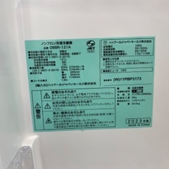【安心の6ヶ月保証】Haier ハイアール　121L 冷蔵庫　OBBR-121A 2023年製の画像