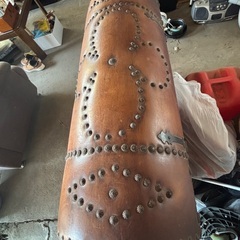 かなり重いアンティークレジャーボックス収納ボックス民藝家具 古民具の画像