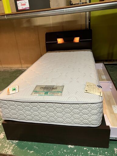 J01）中古 シングルベッドセット（マットレスフランスベッド）店頭引取歓迎！！