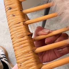 ラタン調チェア クッション、座面マットセットの画像