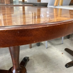 円卓テーブル ブラウン アンティークの画像