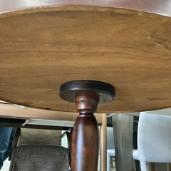 円卓テーブル ブラウン アンティークの画像