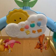 【美品・動作OK】プーさん 6WAYメリー 電池付き 新生児から◎ 大人気プーメリー　足パーツ外してベビーベッド装着可能◎　の画像