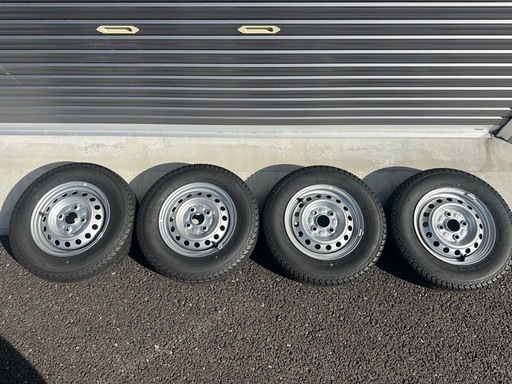 【新車外し】夏タイヤ+純正ホイール4本セット　145/80R12 80/78N LT