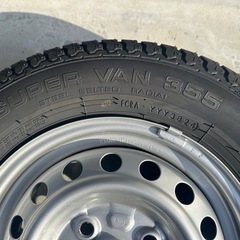 【新車外し】夏タイヤ+純正ホイール4本セット　145/80R12 80/78N LTの画像
