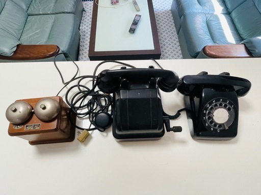昭和レトロ、アンティークな電話3点