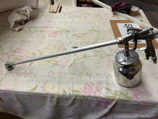 長柄スプレーガン(ヘッド角度可変タイプ・吸上式・管長500mm)