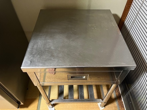 ステンレス製　作業台 引き出し付き　600x600x800