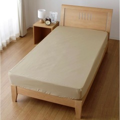 メリーナイト SEK抗菌防臭加工 ベッドシーツ 「スキップ」 ダブル ベージュの画像