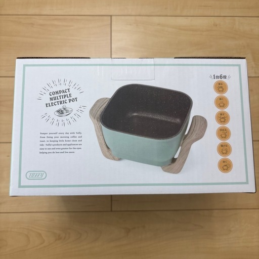 Toffy コンパクトマルチ電気鍋　ミントグリーン