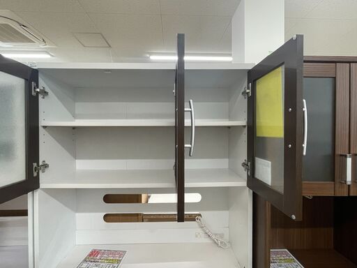 【ジャングルジャングル滋賀草津店】ジモティ来店特価‼ 食器棚 ブラウン J-2603149