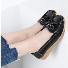 本革 ぺたんこ ローファー 可愛い シューズ モカシン カジュアル レディースの画像