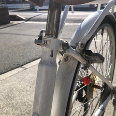 24インチ　自転車　白の画像