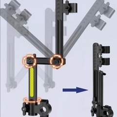 自転車用 傘ホルダー 電動自転車用 ベビーカー 固定 傘スタンド 反射シール付の画像