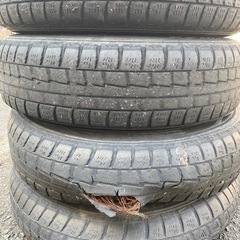 訳ありタイヤ付き社外アルミホイール4本セット13インチ4J+45 PCD100/4H (タイヤ：16年製スタッドレス 145/80R13 ダンロップWINTER MAXX FEID)の画像