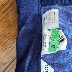 ウール100%毛布　紺色　クリスチャンディオール　ドライクリー二ング済み　シングルサイズの画像