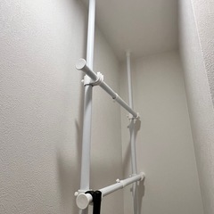 【山善　ハンガーラック　ダブルスリム】の画像