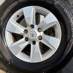 【仙台市引取限定】トヨタ プラド後期 純正 17インチ ホイール＆夏タイヤ4本の画像