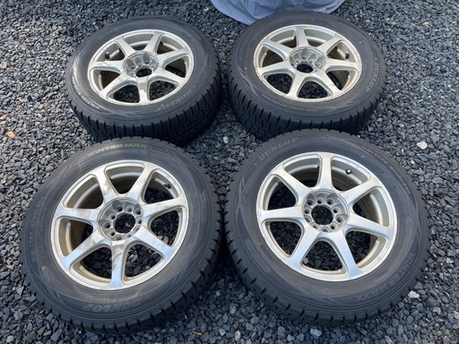 16インチ スタッドレス+ホイール 4本セット 215-60-16 PCD100・114.3 5穴 マルチ