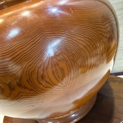 稀少！　特大　屋久杉　壺　花台　 インテリア 世界遺産 花瓶 木製 置物 花器　［壺サイズ　直径45cm 高さ40cm］の画像