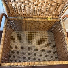 アンティーク風ラタン収納ボックスの画像
