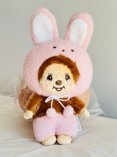 取引完了🛍️🔚【未使用】モンチッチ うさぎさんBIGぬいぐるみピンク